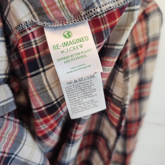 J Crew Classic Fit Flannel Shirt in Snowy Stewart Tartan Plaid sz M - Picture 4 of 7
